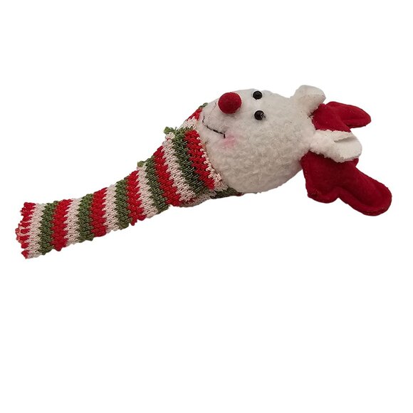 Christmas Brooch Pin Reindeer Polar Bear Critter Scarf Antlers Cute Soft Holiday - Picture 5 of 14
